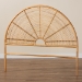 bali & pari Nina Modern Bohemian Honey Rattan Queen Size Standalone Headboard - Nina-Light Honey Rattan-Queen-HB