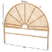 bali & pari Nina Modern Bohemian Honey Rattan Queen Size Standalone Headboard - Nina-Light Honey Rattan-Queen-HB
