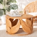 bali & pari Raflesia Modern Bohemian Natural Rattan Coffee Table - Raflesia-Light Honey Rattan-CT