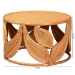 bali & pari Raflesia Modern Bohemian Natural Rattan Coffee Table - Raflesia-Light Honey Rattan-CT
