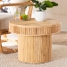 bali & pari Iryna Modern Bohemian Natural Rattan End Table - Iowai-Natural Rattan-ET