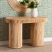 bali & pari Iryna Modern Bohemian Natural Rattan Console Table - Iowai-Natural Rattan-Console Table