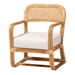 bali & pari Ailith Modern Bohemian Light Honey Rattan Arm Chair - Model 4-Light Honey Rattan-CC