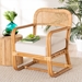 bali & pari Ailith Modern Bohemian Light Honey Rattan Arm Chair - Model 4-Light Honey Rattan-CC