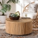 bali & pari Miami Bohemian Light Honey Rattan Coffee Table - Miami-Natural Rattan-CT
