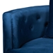 Baxton Studio Deserae Glam and Luxe Navy Blue Velvet and Brushed Gold Metal Sofa - TSF-7021-Navy Blue Velvet-Sofa
