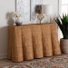 bali & pari Palm Bohemian Honey Scallop Rattan Console Table - Palm-Light Honey Rattan-Console Table