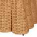 bali & pari Palm Bohemian Honey Scallop Rattan Ottoman - Palm-Light Honey Rattan-Ottoman w/ Cushion