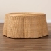 bali & pari Palm Bohemian Honey Scallop Rattan Coffee Table - Palm-Light Honey Rattan-Coffee Table