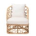 bali & pari Prisca Bohemian Light Honey Rattan Accent Chair - Model 2-Light Honey Rattan-CC