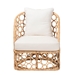 bali & pari Prisca Bohemian Light Honey Rattan Accent Chair - Model 2-Light Honey Rattan-CC