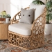 bali & pari Prisca Bohemian Light Honey Rattan Accent Chair - Model 2-Light Honey Rattan-CC