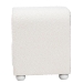 Baxton Studio Bonilla Modern White Teddy-Bear Fabric and Rubberwood 2-Drawer Nightstand - BBT3220.11-White-NS