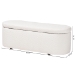 Baxton Studio Lavina Modern White Teddy-Bear Fabric Storage Bench - BBT3212.11 A2-White-Bench