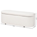 Baxton Studio Lavina Modern White Teddy-Bear Fabric Storage Bench - BBT3212.11 A2-White-Bench