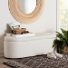 Baxton Studio Lavina Modern White Teddy-Bear Fabric Storage Bench - BBT3212.11 A2-White-Bench