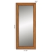 Baxton Studio Rowanne Mid-Century Modern Walnut Brown Rubberwood and Rattan Frame Wall Mirror - BBTM32 A1-Rattan/Walnut-Mirror