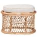 bali & pari Ladonna Bohemian Natural Rattan Ottoman Footstool - WS072-Natural Rattan-Stool