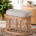 bali & pari Ladonna Bohemian Natural Rattan Ottoman Footstool - WS072-Natural Rattan-Stool