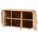 bali & pari Evania Bohemian Natural Rattan 3-Door Storage Cabinet - WS061-B-Natural Rattan-Cabinet