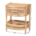 bali & pari Divitia Bohemian Natural Rattan 1-Drawer Nightstand - WS065-Natural Rattan-NS