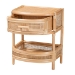 bali & pari Divitia Bohemian Natural Rattan 1-Drawer Nightstand - WS065-Natural Rattan-NS