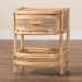 bali & pari Divitia Bohemian Natural Rattan 1-Drawer Nightstand - WS065-Natural Rattan-NS