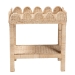 bali & pari Sumana Bohemian Scallop Natural Rattan and Mahogany Side Table - WS069-Natural Rattan-Side Table