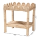 bali & pari Sumana Bohemian Scallop Natural Rattan and Mahogany Side Table - WS069-Natural Rattan-Side Table
