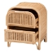 bali & pari Adrika Bohemian Natural Rattan 2-Drawer Nightstand - WS051-Natural Rattan-NS
