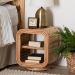 bali & pari Bethari Bohemian Natural Rattan Nightstand - WS056-Natural Rattan-NS