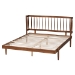 Baxton Studio Calderon Retro-Modern Walnut Brown Finished Wood Queen Size Platform Bed - MG0116-Walnut- Queen