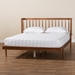 Baxton Studio Calderon Retro-Modern Walnut Brown Finished Wood Queen Size Platform Bed - MG0116-Walnut- Queen