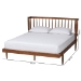 Baxton Studio Calderon Retro-Modern Walnut Brown Finished Wood Queen Size Platform Bed - MG0116-Walnut- Queen