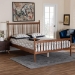 Baxton Studio Deance Retro-Modern Walnut Brown Finished Wood Queen Size Platform Bed - MG0206-Walnut-Queen
