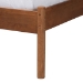 Baxton Studio Estela Mid-Century Modern Grey Woven Fabric and Walnut Brown Wood Queen Size Platform Bed - MG0220-1-Grey Weaved/Walnut-Queen