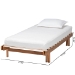 Baxton Studio Bolivia Mid-Century Modern Walnut Brown Wood Expandable Twin to King Bed Frame - MG0036-2-Walnut-Extension Bed