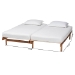 Baxton Studio Bolivia Mid-Century Modern Walnut Brown Wood Expandable Twin to King Bed Frame - MG0036-2-Walnut-Extension Bed