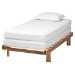 Baxton Studio Bolivia Mid-Century Modern Walnut Brown Wood Expandable Twin to King Bed Frame - MG0036-2-Walnut-Extension Bed
