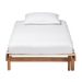 Baxton Studio Bolivia Mid-Century Modern Walnut Brown Wood Expandable Twin to King Bed Frame - MG0036-2-Walnut-Extension Bed