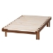 Baxton Studio Bolivia Mid-Century Modern Walnut Brown Wood Expandable Twin to King Bed Frame - MG0036-2-Walnut-Extension Bed