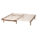 Baxton Studio Bolivia Mid-Century Modern Walnut Brown Wood Expandable Twin to King Bed Frame - MG0036-2-Walnut-Extension Bed