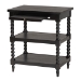 Baxton Studio Imogene Retro-Modern Black Wood End Table - JY23A428-Black Wooden-ET
