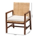 bali & pari Lovina Bohemian Light Honey Rattan and Acacia Wood Arm Chair - Lovina-Light Honey Rattan/Light Brown Wood-CC