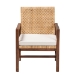 bali & pari Lovina Bohemian Light Honey Rattan and Acacia Wood Arm Chair - Lovina-Light Honey Rattan/Light Brown Rattan-CC