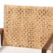 bali & pari Lovina Bohemian Light Honey Rattan and Acacia Wood Arm Chair - Lovina-Light Honey Rattan/Light Brown Rattan-CC