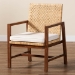 bali & pari Lovina Bohemian Light Honey Rattan and Acacia Wood Arm Chair - Lovina-Light Honey Rattan/Light Brown Rattan-CC
