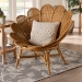 bali & pari Blossom Bohemian Honey Rattan Accent Flower Chair - Blossom-Light Honey Rattan-CC