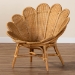 bali & pari Blossom Bohemian Honey Rattan Accent Flower Chair - Blossom-Light Honey Rattan-CC