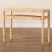 bali & pari Kalimantan Bohemian Light Honey Rattan and Acacia Wood Console Table - KALIMANTAN-Rattan-Console Table